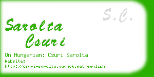 sarolta csuri business card